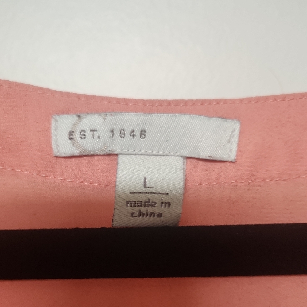 Womens Relaxed Vintage 1946 Pink 3/4 Sleeve Boxy Blouse Size Large - Picture 2 of 6